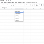 Google Sheet Selection List in a cell